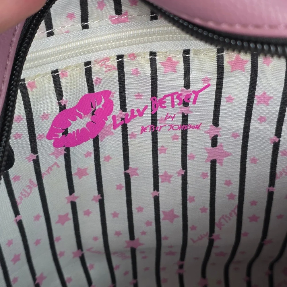 Luv Betsey Johnson French Bulldog‎ Mini Backpack Black White Pink Puppy Dog Bag